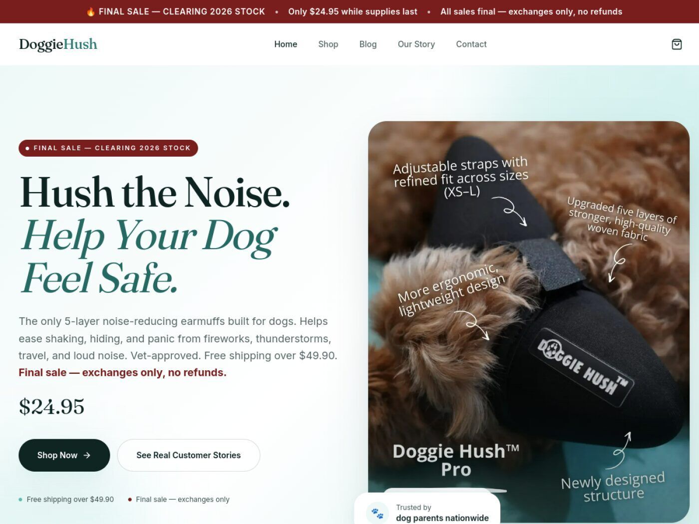DoggieHush website